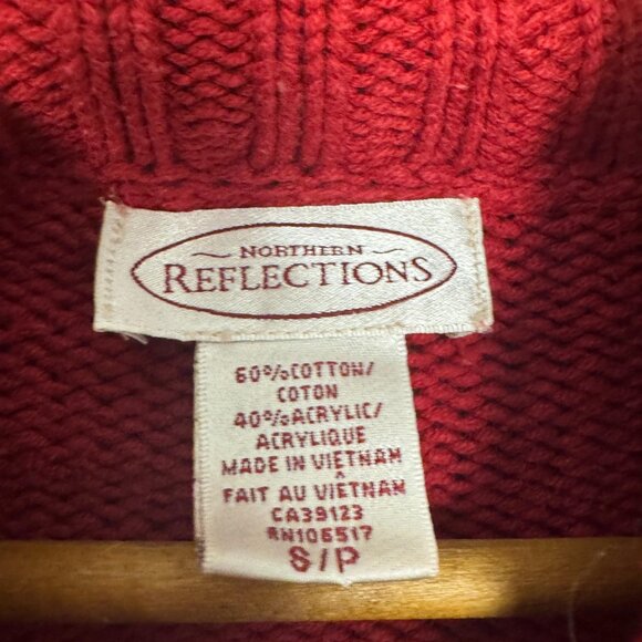 Vintage Northern Reflections Red Knit Turtleneck Sweater Small | 90s Cottagecore - Picture 4 of 7